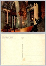 St. Peter's Basilica Interior Vatican City Rome Postcard Ektachrome picture