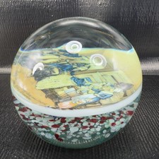 Vintage Betsy Ross and The First Stars and Stripes Glass Paperweight Orb Heavy picture