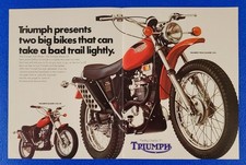 1971 Triumph Motorcycle Brochure/Print Ad Trail Blazer 250 Vintage Cafe Racer picture