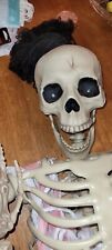 DR.DUDU Halloween Skeleton 5.4 Ft Full Body Posable Joints, flashing red eyes  picture