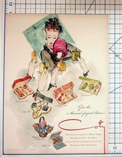 Vintage 1940s Coty Perfume Fragrance Ad L'Aimant L'Origan Emeraude Print Eric picture