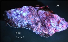 Colorful LW Sphalerite Vein in Calcite / Franklin, NJ fr#1 picture
