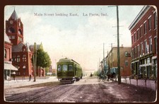 Main Street Looking East La Porte, Indiana Divided Back Postcard 1907-1915 picture