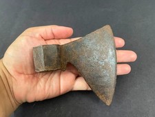 Old Vintage Hand Forged Rustic Iron Axe Hatchet / Axe Head Wood Cutter Tool PM16 picture