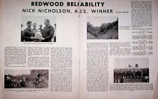 1951 Redwood Reliability Nick Nicholson AJS Winner - Vintage Motorcycle Article picture