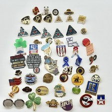 Various Lapel Pins Lot Of 58 Vintage picture