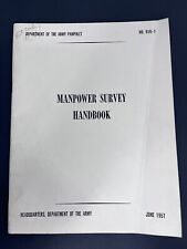 Manpower Survey Handbook June 1957 Army Pamphlet No 616-1 picture