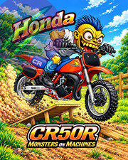 1983 Honda CR50R Motocross Dirt Bike 8x10 Glossy Photo Print Monster Art picture