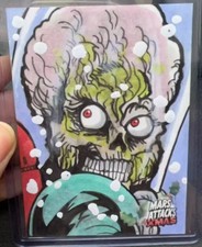 Martian 1/1 Sketch by Rich Hennemann 2026 Topps Mars Attacks Xmas picture