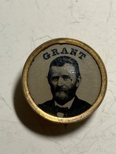 Ulysses S. Grant  presidential campaign ferrotype lapel stud picture