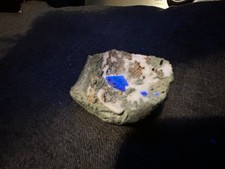 KB: FANTASTIC SW FL BLUE BENITOITE XL. ON MATRIX FROM BENITOITE GEM MINE, CA picture