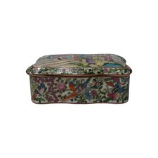 Vintage Famille Rose Enamel Figure Scenery Rectangular Shape Porcelain Box GB872 picture