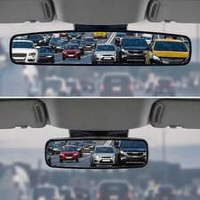17 Inch Panoramic Rear View Mirror Universal Clip On Interior Mirror For Car... picture