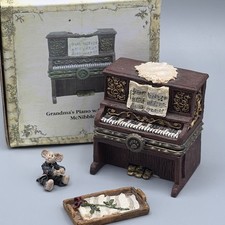 Boyds Treasure Box Grandma’s Piano w/Maestro McNibble in Original Foam & Box picture
