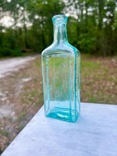 Antique Dr Greene's Nervura Aqua Bottle Blood Nerve Remedy Patent Medicine picture