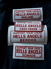 RARE NOS HELLS ANGELS SUPPORT RED AND WHITE STICKERS 81 FOR PRIVATE COLLECTIONS picture