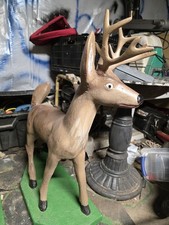 Vintage Concrete Deer. Reinforced with Re-bar Made In USA 1buck,1 Doe & 1fawn picture