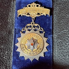 VINTAGE 1948 IOOF Past Grand Master Gold & Silver Jewel picture