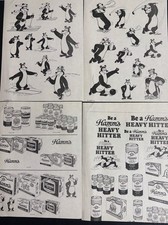 Vintage Hamm's Beer Ad Production Sheets Lot Hamm's Bear Packaging Proofs picture