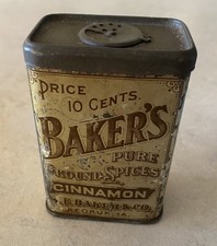 VTG Baker’s Pure Ground Spices S.F. Baker & Co Keokuk IA. Cinnamon Rare picture
