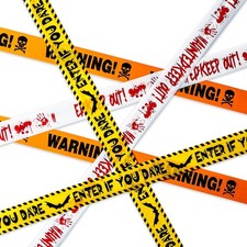 3 Pcs Halloween Caution Tape Bundle - Frightening Decor - 3
