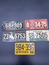 Post Wheaties Cereal 1953 1954 Mini Bike License Plates Lot Of 5 Metal Plates picture