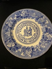 1932 Wedgwood DAR Washington Bicentennial Plate Daughters American Revolution picture