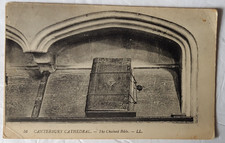 VTG 1920s CANTERBURY, ENGLAND Postcard CHAINED BIBLE CANTERBURY CATHEDRAL picture