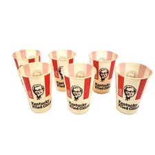 Vintage 1980s KFC Paper Wax Cup | Colonel Sanders Retro Fast Food | Single Cup picture
