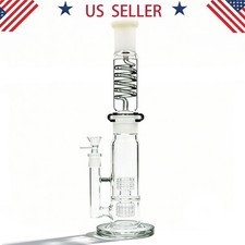 15in Heavy Freezable Glycerin Glass Bong Water Pipes Tobacco Smoking w/14mm bowl picture