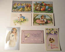Lot of 7 Unposted Vintage Easter Postcards Raphael Tuck & Sons A.M. Davis 1910s picture
