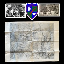 RARE WWII Ledo Road Burma Merrill’s Marauders Northern Combat Area Command Map picture