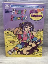 Vintage Punky Brewster Coloring Book Doll Cut-Out on Back Unused NBC 1986 READ picture