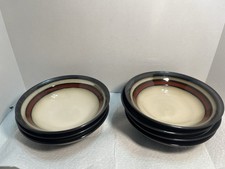 7—Gibson Elite Lewisville Red And Brown 7 1/4 Inch Bowls Heavy Very Nice. 2080 picture