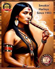 Indian Motorcycles - Smokin' Harleys since 1903 - Metal Sign 11 x 14 picture