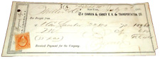 JULY 1866 CAMDEN AND AMBOY RAILROAD FREIGHT RECEIPT CIVIL WAR TAX STAMP picture