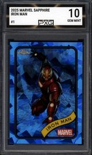 2025 Marvel Sapphire IRON MAN #1 Graded PXG 10 Gem Mint AMAZING SLAB picture