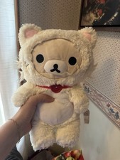 Korilakkuma San-X Original plush in a white fluffy cat costume picture
