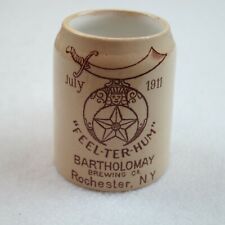 Antique 1911 Bartholomay Brewing Mettlach Shriners Mini Beer Mug Germany RARE picture