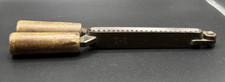 Antique 18th C Brass Gang Bullet Shot Mold T+B Marked Revolutionary War Era picture