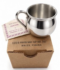 Vintage MCM Pewter Child’s Cup Web Silver Co 2.25”x3” New with Box picture