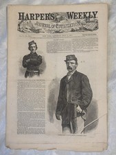 Harper's Weekly May 11, 1861 Original Complete Colonel Ellsworth And Wilson picture
