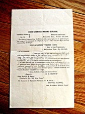 CIVIL WAR TENNESSEE  BATTLE OF WAUHATCHIE GENERAL JOHN GEARY  VICTORY ORDER 1863 picture