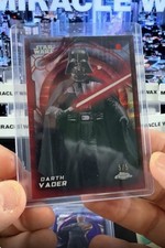 2026 Topps Chrome Star Wars DARTH VADER RED WAVE REFRACTOR # 5/5 OMEGA #176 picture