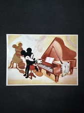Rare Walt Disney Poulain #1 Mickey Mouse Piano Vintage Chocolate Card France picture