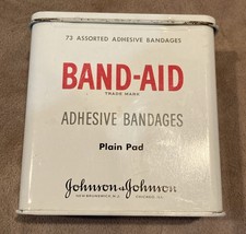 Vintage 1954-1958 BAND-AID Johnson & Johnson 73 Adhesive Bandages Tin empty picture