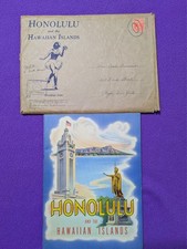WWII 1944 Censored Mail Hawaii Souvenir Booklet Pristine 151st Inf AP038 Oahu picture