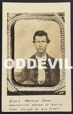 STRANGE Jesse James or Charles Quantrell Quantrill real photo postcard RPPC picture