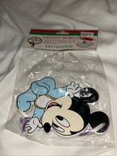 Vtg 1980s Disney Babies Mickey Mouse Christmas Ornament Santa's World Kurt Adler picture
