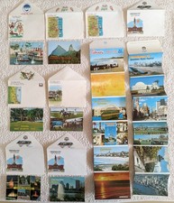 Vintage QLD Postcard Lot Brisbane Caloundra Sea World Stradbroke Gunsynd 70s picture